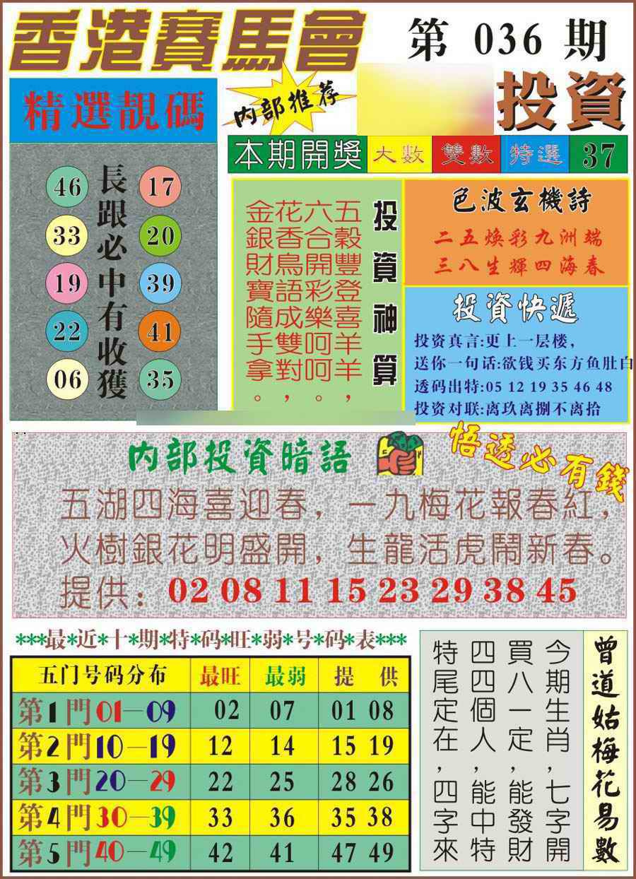 036期马经投资[图]